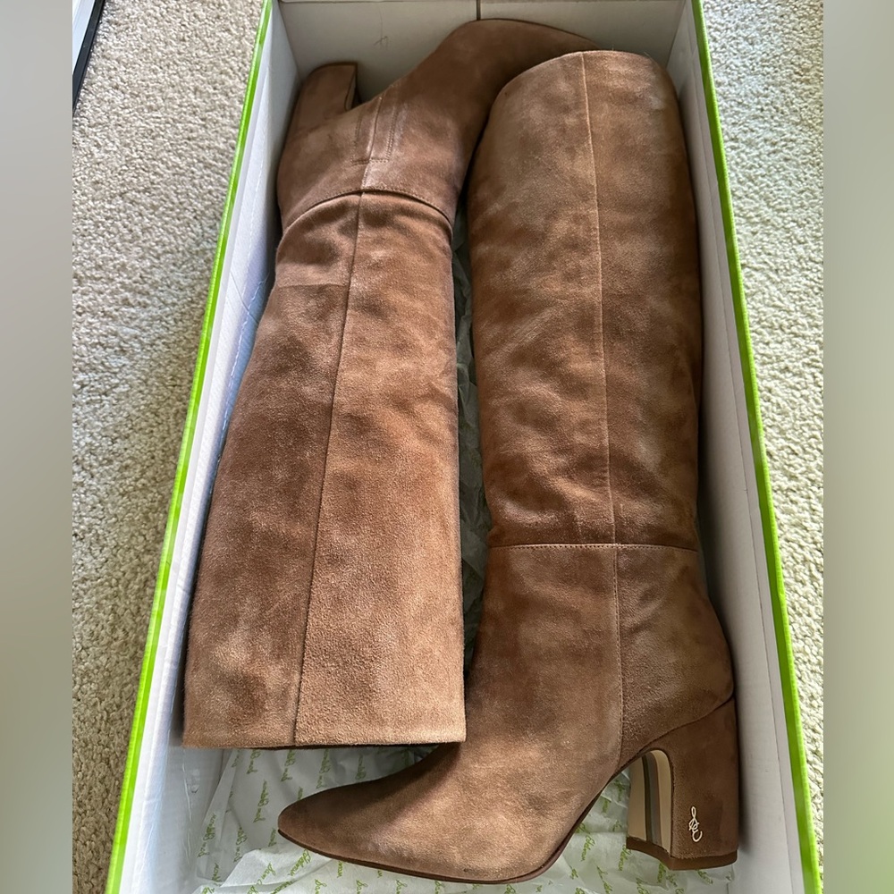 Sam Edelman Tan Suede Over the Knee Boots